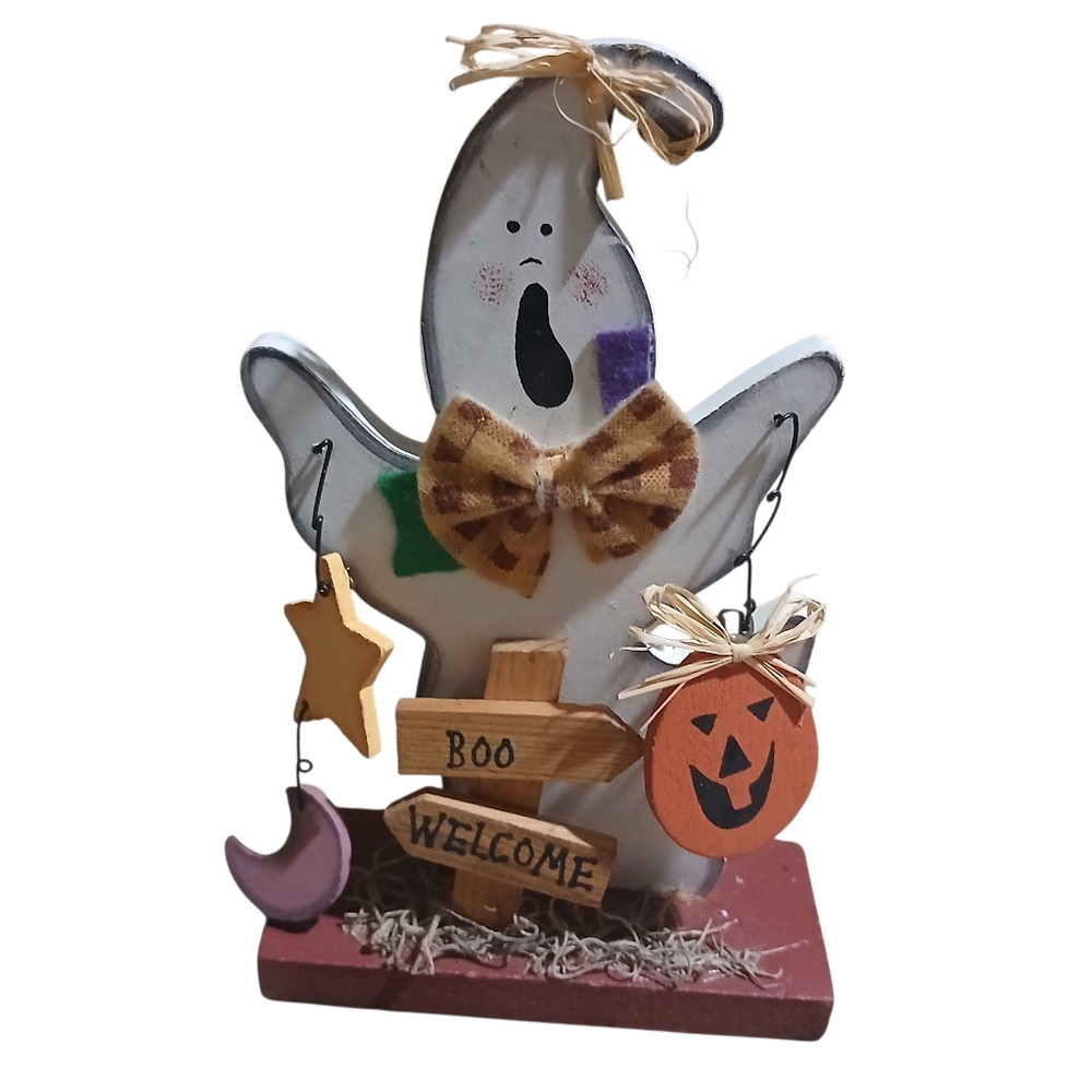 Halloween Vintage Ghost Welcome Boo Decor